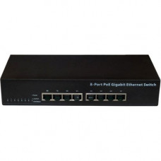 Premiertek 8 Port PoE Gigabit 10/100/1000 Ethernet Desktop/Rackmount Switch Hub - 8 Ports - 2 Layer Supported - Twisted Pair - Rack-mountable, Desktop - 1 Year Limited Warranty PL-1008GP