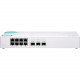 QNAP QSW-308S Ethernet Switch - 8 Ports - 2 Layer Supported - Modular - Twisted Pair, Optical Fiber - Desktop - 2 Year Limited Warranty - TAA Compliance QSW-308S-US