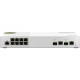 QNAP QSW-M2108-2C Ethernet Switch - 10 Ports - Manageable - 2 Layer Supported - Modular - Optical Fiber, Twisted Pair - Desktop - TAA Compliance QSW-M2108-2C