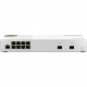 QNAP QSW-M2108-2S Ethernet Switch - 8 Ports - Manageable - 2 Layer Supported - Modular - Twisted Pair, Optical Fiber - Desktop - TAA Compliance QSW-M2108-2S