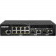 QNAP QSW-M2108R-2C Ethernet Switch - 10 Ports - Manageable - 2 Layer Supported - Modular - 60 W Power Consumption - Optical Fiber, Twisted Pair - Desktop, Rack-mountable - 2 Year Limited Warranty - TAA Compliance QSW-M2108R-2C-US