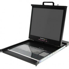 Startech.Com 1U 19" Rackmount LCD Rack Console w/ 16 Port KVM - 16 Computer(s) - 19 Active Matrix TFT LCD - 16 x DB-15 Keyboard/Mouse/Video - 1U Height - TAA Compliance RACKCONS1916