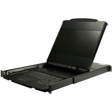 Startech.Com 17" HD Rackmount KVM Console - Dual Rail - DVI & VGA Support - Rackmount LCD Monitor - Cables and Mounting Brackets Included - 1 Front USB Port - Dual rail rackmount KVM console also gives you easy visibility to your system - Dual ra