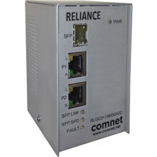 Comnet Electrical Substation-Rated 10/100/1000 Mbps 3-Port Self-managed Ethernet Switch - 3 Ports - Manageable - 2 Layer Supported - Modular - Twisted Pair, Optical Fiber - DIN Rail Mountable, Panel-mountable, Standalone - Lifetime Limited Warranty RLGE2+