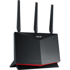 Asus RT-AX86S Wi-Fi 6 IEEE 802.11ax Ethernet Wireless Router - Dual Band - 2.40 GHz ISM Band - 5 GHz UNII Band - 4 x Antenna(1 x Internal/3 x External) - 712.50 MB/s Wireless Speed - 4 x Network Port - 1 x Broadband Port - USB - Gigabit Ethernet - VPN Sup