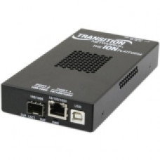 TRANSITION NETWORKS S2220-1040 Media Converter - 1 x Network (RJ-45) - USB - 10/100/1000Base-T, 100Base-X - 1 x Expansion Slots - 1 x SFP Slots - External - TAA Compliance S2220-1040-NA