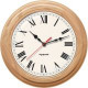 Pyramid TimeTrax Sync 16in Analog Clock - Oak Wood Roman Numeral Face - Analog - Quartz S9A6AKGBXO