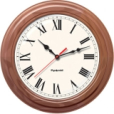 Pyramid TimeTrax Sync 16in Analog Clock - Walnut Wood Roman Numeral Face - Analog - Quartz S9A6AKGBXW