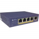 Amer 5 Port 10/100 Desktop Switch with 4 x 10/100 PoE 802.3af - 5 Ports - 2 Layer Supported - Twisted Pair - Desktop, Wall Mountable, Under Table - 3 Year Limited Warranty SD4P1