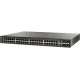 Cisco SF300-48PP 48-Port 10/100 PoE+ Managed Switch w/Gig Uplinks - 50 Ports - Manageable - Refurbished - 3 Layer Supported - Modular - Twisted Pair, Optical Fiber - Desktop - Lifetime Limited Warranty SF300-48PP-K9NA-RF