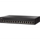 Cisco SG110-16 16-Port Gigabit Switch - 16 Ports - Refurbished - 2 Layer Supported - Twisted Pair - Rack-mountable, Wall Mountable, Desktop - Lifetime Limited Warranty - TAA Compliance SG110-16-NA-RF