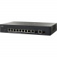 Cisco 10-Port Gigabit Smart Switch, PoE - 10 Ports - Manageable - Refurbished - 2 Layer Supported - Modular - Twisted Pair - Desktop, Rack-mountable SG200-10FP-CN-RF