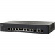 Cisco 10-port Gigabit Smart Switch, PoE (SG200-10FP-NA) - 8 Ports - Manageable - Refurbished - 2 Layer Supported - Modular - Optical Fiber, Twisted Pair - Lifetime Limited Warranty SG200-10FP-NA-RF