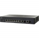 Cisco 10-Port Gigabit Smart Switch, PoE - 10 Ports - Manageable - Refurbished - 2 Layer Supported - Twisted Pair - Desktop - Lifetime Limited Warranty - TAA Compliance SG200-10FP-UK-RF