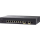 Cisco SG350-10MP 10-Port Gigabit PoE Managed Switch - 10 Ports - Manageable - Refurbished - 3 Layer Supported - Modular - Optical Fiber, Twisted Pair - Desktop - Lifetime Limited Warranty - TAA Compliance SG350-10MP-K9NA-RF
