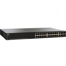 Cisco SG500-28 Ethernet Switch - 24 Ports - Manageable - Refurbished - 2 Layer Supported - Modular - Twisted Pair - 1U High - Rack-mountable, Desktop - Lifetime Limited Warranty SG500-28-K9-NA-RF