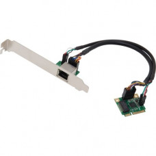 SYBA Single Port Gigabit Mini PCI-e Network Card 1-port RJ-45 1000Mbps 1000BASE-T - PCI Express 1.1 - 1 Port(s) - 1 - Twisted Pair SI-MPE24043