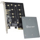 SYBA IO Crest Dual M.2 B-Key PCI-e 3.0 x1 Adapter with Heatsink SI-PEX40153