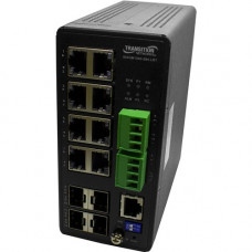 TRANSITION NETWORKS Managed Hardened Gigabit Ethernet Switch - 8 Ports - Manageable - 4 Layer Supported - Modular - Twisted Pair, Optical Fiber - Wall Mountable - 5 Year Limited Warranty - TAA Compliance SISGM1040-284-LRT