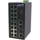 TRANSITION NETWORKS Managed Hardened Fast Ethernet Switch - 16 Ports - Manageable - 2 Layer Supported - Modular - Optical Fiber, Twisted Pair - Rail-mountable, Wall Mountable - Lifetime Limited Warranty - TAA Compliance SISTM1040-262D-LRT-B