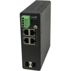 TRANSITION NETWORKS Unmanaged Hardened Gigabit Ethernet PoE+ Switch - 4 Ports - 2 Layer Supported - Modular - Twisted Pair, Optical Fiber - Wall Mountable, DIN Rail Mountable - 5 Year Limited Warranty - TAA Compliance SISTP1040-342-LRT