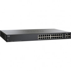 Cisco SF200-24P 24-Port 10/100 PoE Smart Switch - 26 Ports - Manageable - Refurbished - 2 Layer Supported - Twisted Pair - Desktop SLM224PT-NA-RF
