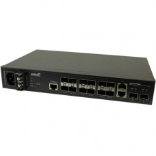 TRANSITION NETWORKS Managed Gigabit Ethernet Fiber Switch - 2 Ports - Manageable - 4 Layer Supported - Modular - Twisted Pair, Optical Fiber - Rack-mountable - Lifetime Limited Warranty - TAA Compliance SM12DP2XA-NA