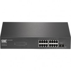 Edge-Core Networks SMC EZ Switch 10/100/1000 16 Ports Gigabit Web Smart - 16 Ports - Manageable - 2 Layer Supported - Twisted Pair - Rack-mountable SMCGS18C-SMART