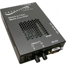 TRANSITION NETWORKS RS232 Copper to Fiber Media Converter - 1 x DB-9 , 1 x ST Duplex - TAA Compliance SRS2F3111-100-NA