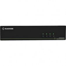 Black Box Secure KVM Switch, DVI-I, 4-Port, CAC NIAP 3.0 (Quad Head) - 4 Computer(s) - 1 Local User(s) - 3840 x 2160 - 10 x USB - 20 x DVI - TAA Compliance SS4P-QH-DVI-UCAC
