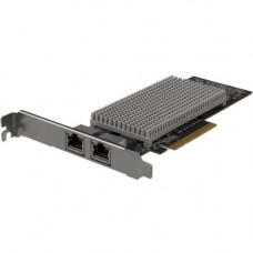 Startech.Com Dual-Port 10Gb PCIe Network Card with 10GBASE-T & NBASE-T - PCI Express 2.0 x8 - 2 Port(s) - 2 - Twisted Pair ST10GSPEXNDP