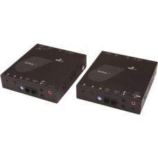 Startech.Com HDMI Over IP Extender Kit - Video Over IP Extender with Support for Video Wall - 4K - 1 Input Device - 1 Output Device - 328.08 ft Range - 2 x Network (RJ-45) - 1 x HDMI In - 1 x HDMI Out - Serial Port - 4K - 3840 x 2160 - Twisted Pair - Cate