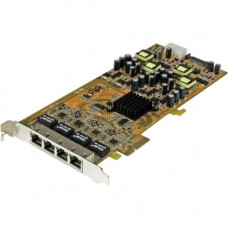 Startech.Com 4 Port Gigabit Power over Ethernet PCIe Network Card - PSE / PoE PCI Express NIC - Add 4 Gigabit Power over Ethernet ports to a PCI Express-enabled computer - 4 Port Gigabit Power over Ethernet PCIe Network Card - PSE / PoE PCI Express NIC - 