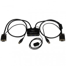 Startech.Com 2 Port USB VGA Cable KVM Switch - USB Powered with Remote Switch - 2 Computer(s) - 1 Local User(s) - 2048 x 1536 - 2 x USB1 x VGA SV211USB