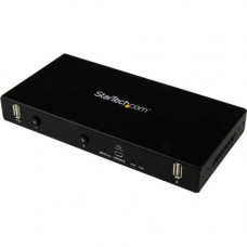 Startech.Com 2-port KVM Console Adapter - Laptop-to-Server - Rackmount Crash Cart Adapter - 2 Computer(s) - 1 Local User(s) - WUXGA - 1920 x 1200 Maximum Video Resolution - 8 x USB - 3 x VGA - 120 V AC, 230 V AC Input Voltage - Rack-mountable - For PC, Ma