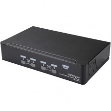 Startech.Com 4 Port DisplayPort KVM Switch - 4K 60Hz - Single Display - UHD DP 1.2 USB KVM Switch with USB 2.0 Hub & Audio - TAA Compliant - 4 Port DisplayPort KVM Switch with Audio/ Hotkey/ Manual Switching - 3840 x 2160 60Hz - 4K UHD - HDCP - DP 1.2