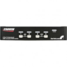 Startech.Com 4 Port 1U Rackmount USB PS/2 KVM Switch with OSD - 4 x 1 - 4 x HD-15 Video - 1U - Rack-mountable - TAA Compliance SV431DUSB