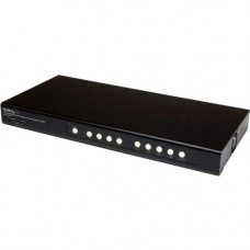 Startech.Com 4 Port DVI USB KVM Switch with Dual DVI Console and Quad-View 4-in-1 Display - 4 Computer(s) - 1 Local User(s) - 1920 x 1200 - 2 x Network (RJ-45) - 8 x USB - 6 x DVI - Rack-mountable - 1U - TAA Compliant - TAA Compliance SV431DVIUAQV