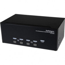 Startech.Com 4 Port Triple Monitor DVI USB KVM Switch with Audio & USB 2.0 Hub - 4 Port - Rack-mountable - RoHS, TAA Compliance SV431TDVIUA