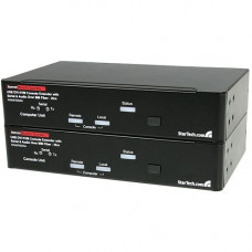 Startech.Com USB DVI KVM Extender Over Fiber 2km - Serial/Audio - Extend DVI-D signals up to 2km (6562ft) over fiber with this KVM extender - Extends multiple signals: USB keyboard and mouse / RS232 serial / Digital video and audio - Compatible with DVI-D