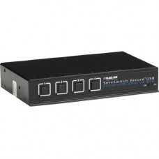 Black Box ServSwitch Secure KVM Switch with USB, EAL4+ Certified, DVI, 4-Port - 4 Computer(s) - 1 Local User(s) - 1920 x 1280 - 6 x USB - 5 x DVI - Rack-mountable - 1U - TAA Compliance SW4008A-USB-EAL
