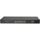 Hanwha Techwin SWT-P-162-480B 16 Port PoE+ Switch - 16 Ports - 2 Layer Supported - Modular - Twisted Pair, Optical Fiber - 1U High - Rack-mountable - 2 Year Limited Warranty SWT-P-162-480B