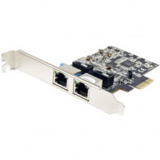 SYBA Multimedia 2 Port Gigabit Ethernet PCI-e x1 Network Card - PCI Express - 2 Port(s) - 2 x Network (RJ-45) - Twisted Pair - WEEE Compliance SY-PEX24028