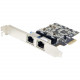 SYBA Multimedia 2 Port Gigabit Ethernet PCI-e x1 Network Card - PCI Express - 2 Port(s) - 2 x Network (RJ-45) - Twisted Pair - WEEE Compliance SY-PEX24028