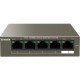 Tenda 5-Port 10/100 Mbps Desktop Switch with 4-Port PoE - 5 Ports - 2 Layer Supported - 58 W PoE Budget - Twisted Pair - PoE Ports - Desktop TEF1105P-4-63WV2.0