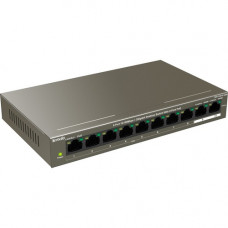 Tenda 8-Port 10/100Mbps+2 Gigabit Desktop Switch With 8-Port PoE - 10 Ports - 10/100Base-TX - 2 Layer Supported - Power Supply - Twisted Pair - Desktop TEF1110P-8-102W
