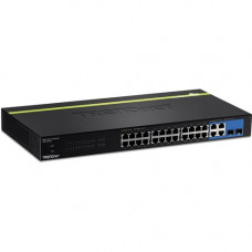 Trendnet 24-Port 10/100Mbps Web Smart Switch - 2 x SFP (mini-GBIC) - 24 x 10/100Base-TX, 4 x 10/100/1000Base-T - TAA Compliance-RoHS Compliance TEG-424WS