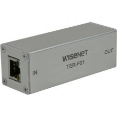 Hanwha Techwin 10/100 Mbps Ethernet Repeater With 60 W Pass-Through PoE - Network (RJ-45) - 10/100Base-TX - Rail-mountable TER-F01