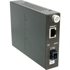 Trendnet Intelligent 1000Base-TX to 1000Base-FX Dual Wavelength Single Mode SC Fiber Converter - 1 x RJ-45 , 1 x SC - 1000Base-T, 1000Base-LX - TAA Compliance TFC-1000S10D3