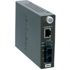 Trendnet TFC-110S30i Intelligent 10/100Base-TX to 100Base-FX Single Mode SC Fiber Converter - 1 x RJ-45 , 1 x SC Duplex - 10/100Base-TX, 100Base-FX TFC-110S30I